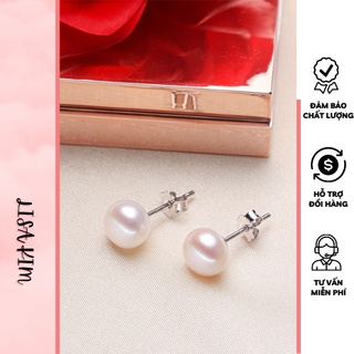 Bông tai hạt nụ size 6-6,5 li chốt bạc S925