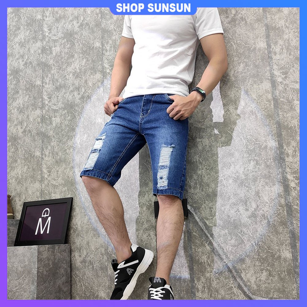 Quần soóc nam rách ⭐ FREESHIP ⭐ SS418 shop Sunsun chuyên quần short jean nam