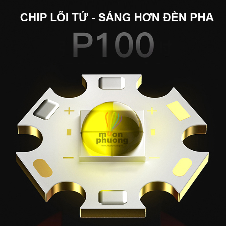 Đèn pin đội đầu siêu sáng K808 - P90 chống nước cao cấp kèm 3 pin sạc - MUÔN PHƯƠNG SHOP
