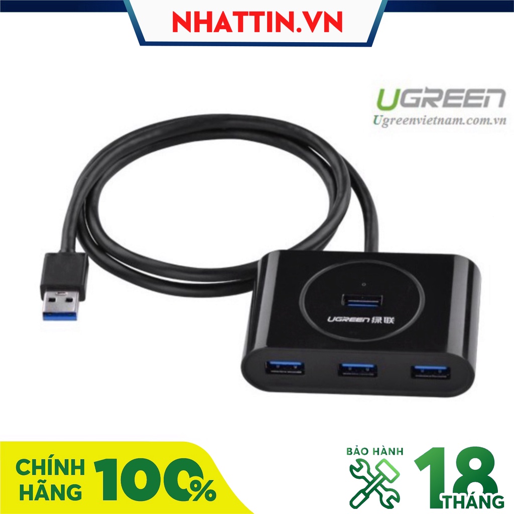 Hub USB 3.0 ra 4 cổng dài 30cm chính hãng Ugreen UG-20290 cao cấp  - Phân Phối Chính Hãng