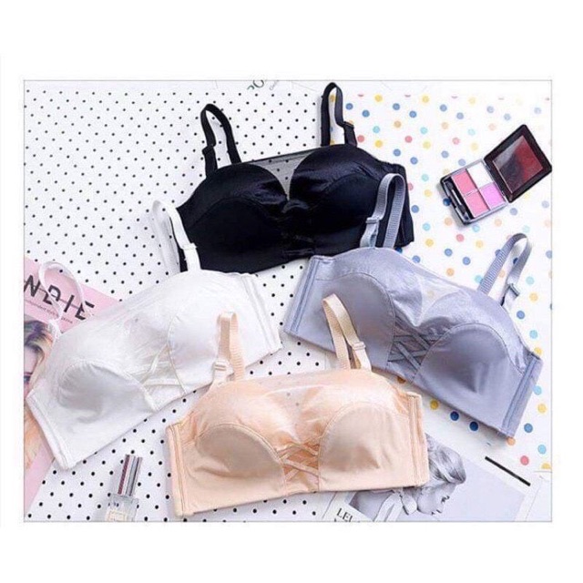 (phiên bản cúp ngực mới )áo lót đan dây cúp ngực chống tụt