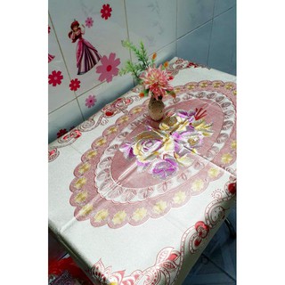 Khăn trải bàn in họa tiết hoa 3D sang trọng kích thước 90cmx150cm ( giao màu và họa tiết ngẫu nhiên)