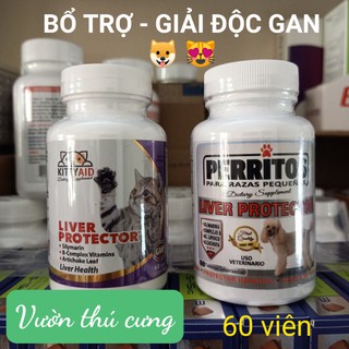 1 Hũ (60 Viên) Giúp Bảo Vệ Gan, Thải độc Gan Chó nhỏ & Mèo -  LIVER PROTECTOR - Hàng USA