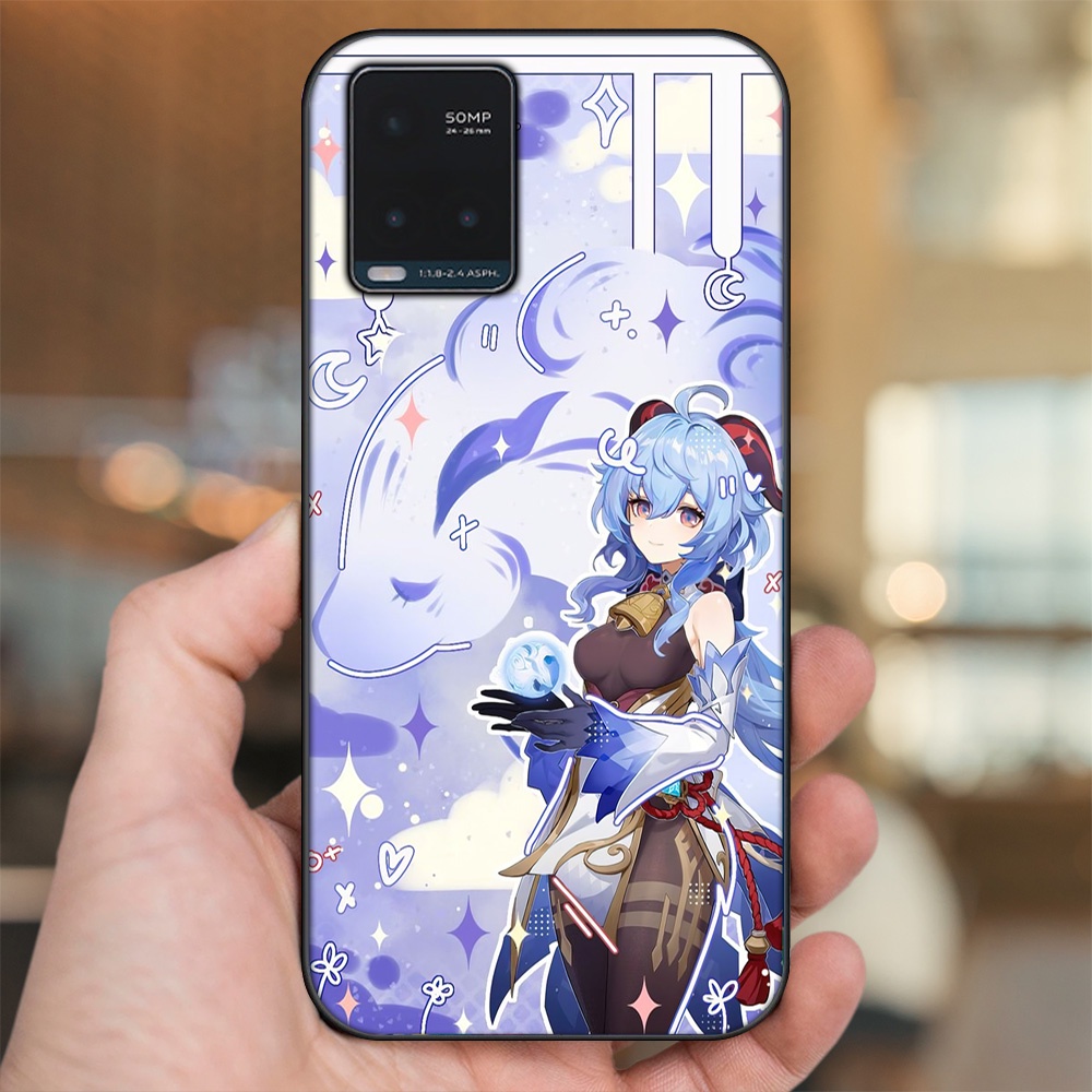 Ốp lưng Vivo Y21s, Y33s viền đen in hình Ganyu Genshin Impact