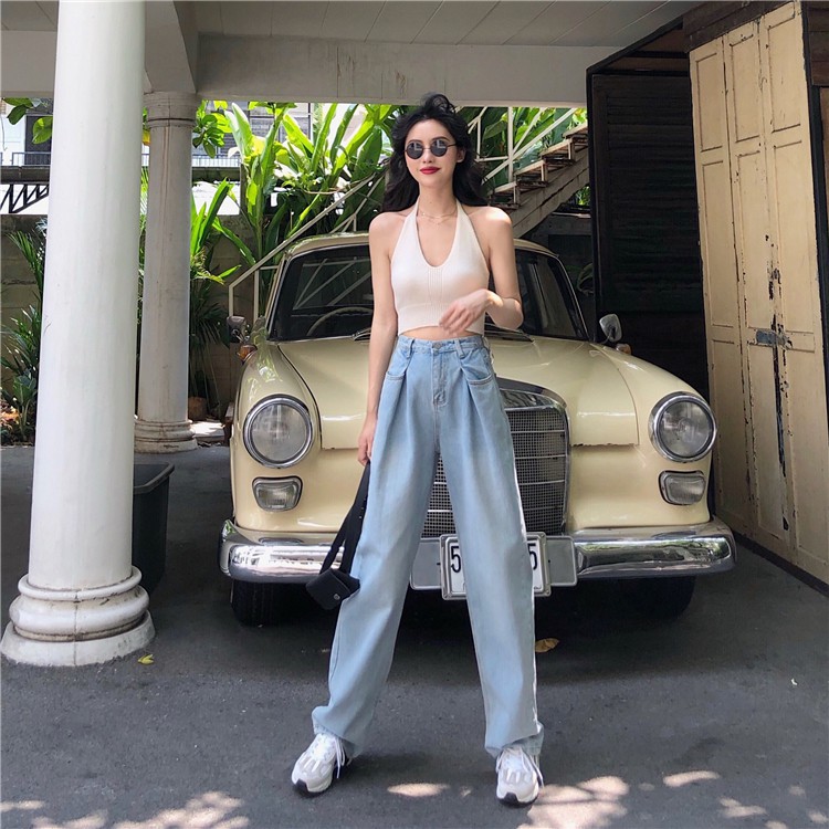 [SẴN] [Ảnh Feacback phía sau] Quần bò ống rộng nữ kèm video ảnh thật