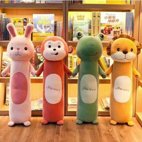 Gối Ôm Thú Nhồi Bông Cho Bé Loại Siêu Mềm Hình Thỏ Con Size 90cm Siêu Dễ Thương