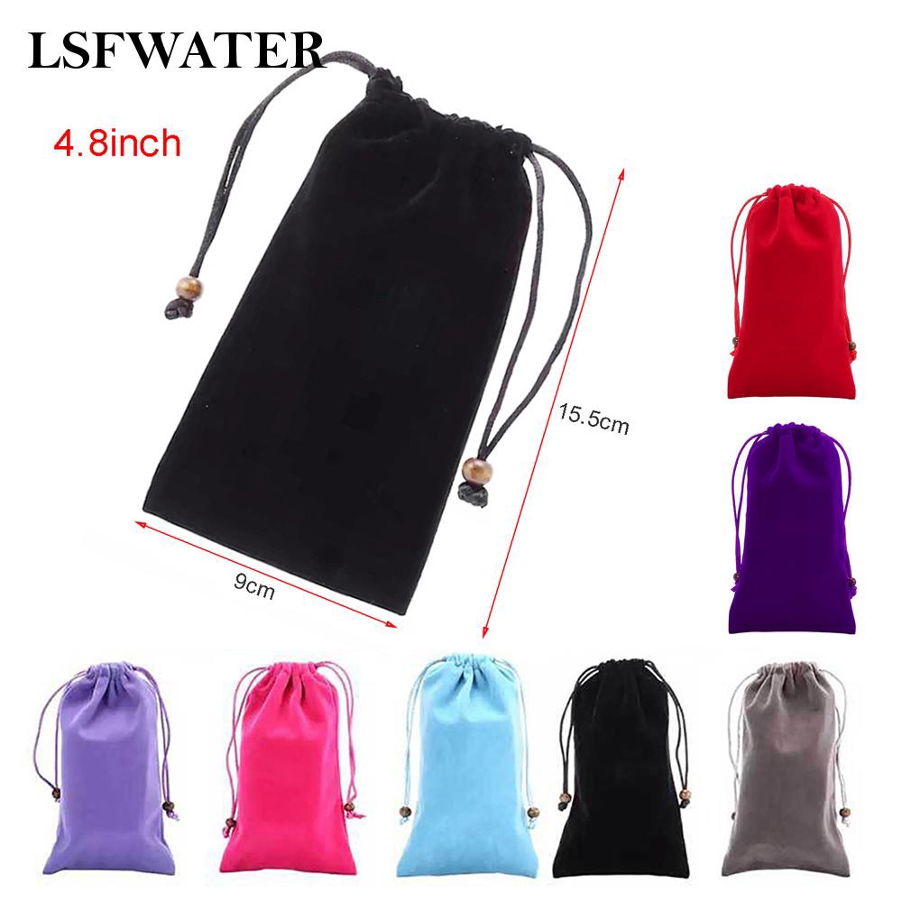 Túi vải nhung có dây rút dùng đựng điện thoại cỡ 4.8 inch với nhiều màu đa dạng