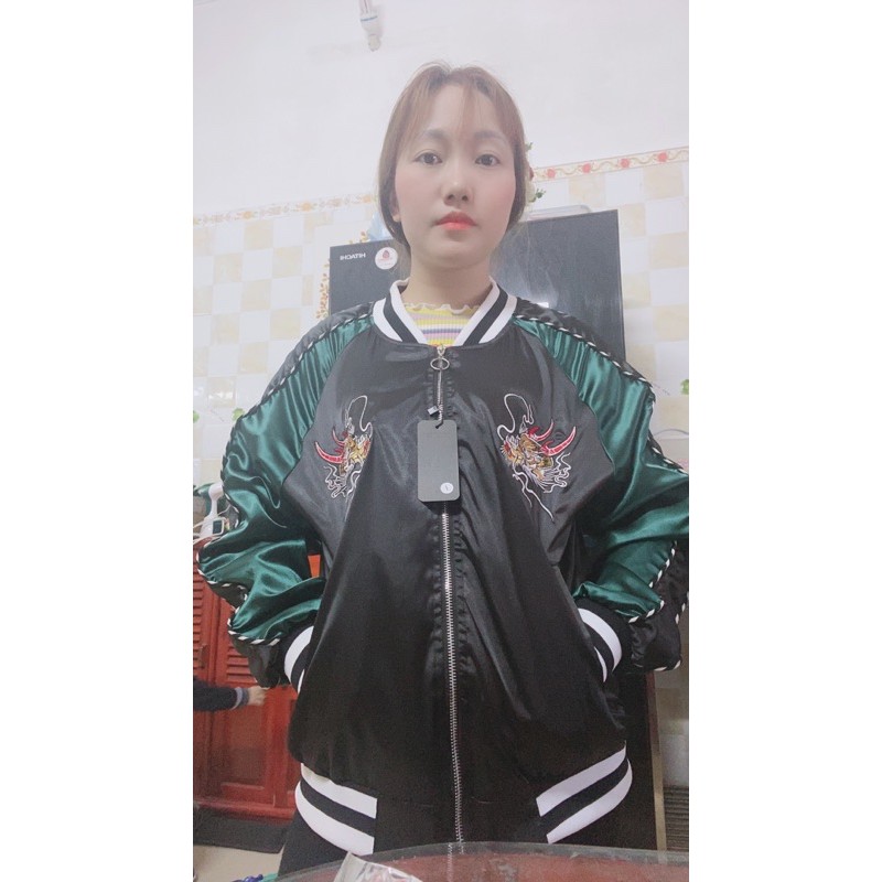 [ảnh thật] áo khoác bomber sukajan thêu rồng màu mới 2020 | BigBuy360 - bigbuy360.vn
