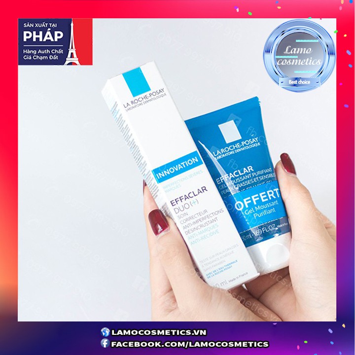 [MẪU MỚI NHẤT] Kem Dưỡng Giảm Mụn, Ngừa Thâm, Thông Thoáng Lỗ Chân Lông La Roche-Posay Effaclar Duo+