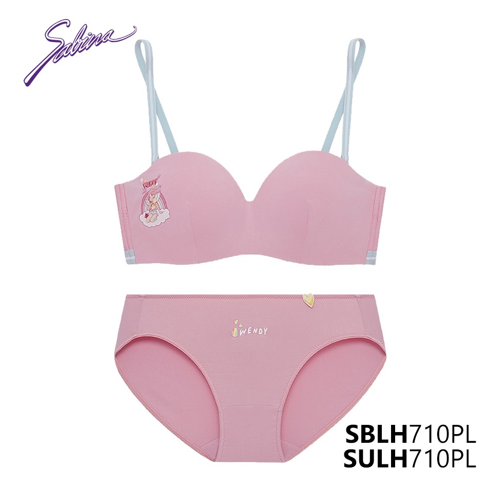 Combo Áo Lót Mút Vừa Không Gọng Cup Ngang Và Quần Đồng Bộ Màu Hồng Soft Doomm Collection By Sabina SBLH710PL+SULH710PL