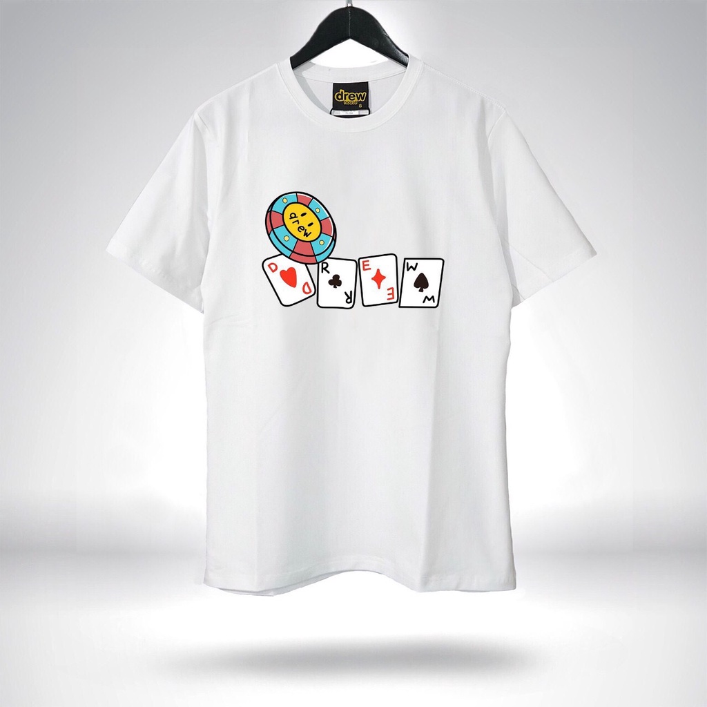 Áo thun tay lỡ unisex nam nữ form rộng drew house lá bài, phong cách hàn quốc chất cotton cực đẹp TPT SHOP 2022DR03