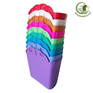 Chậu Nhựa Ốp Tường Bán Nguyệt Lớn -  giao màu ngẫu nhiên