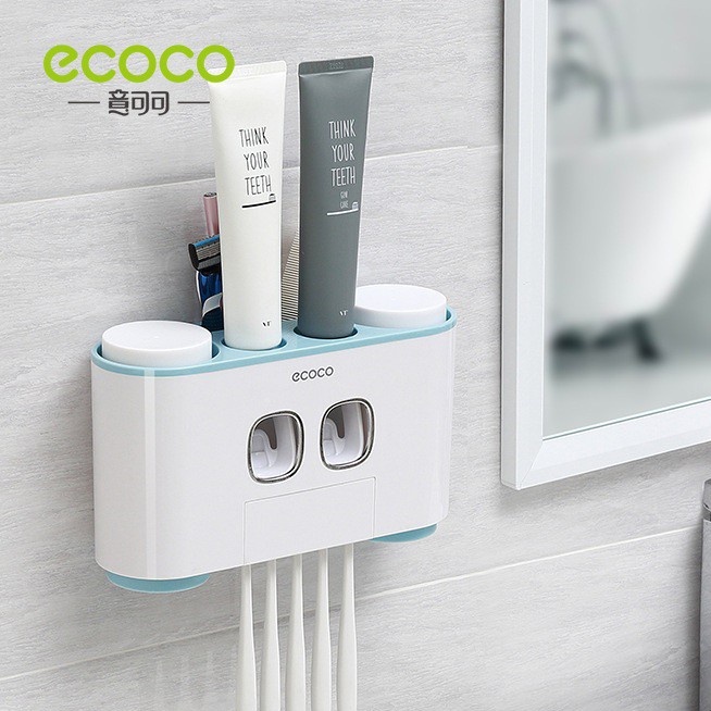Bộ nhả kem đánh răng kèm 4 cốc cao cấp Ecoco E1802