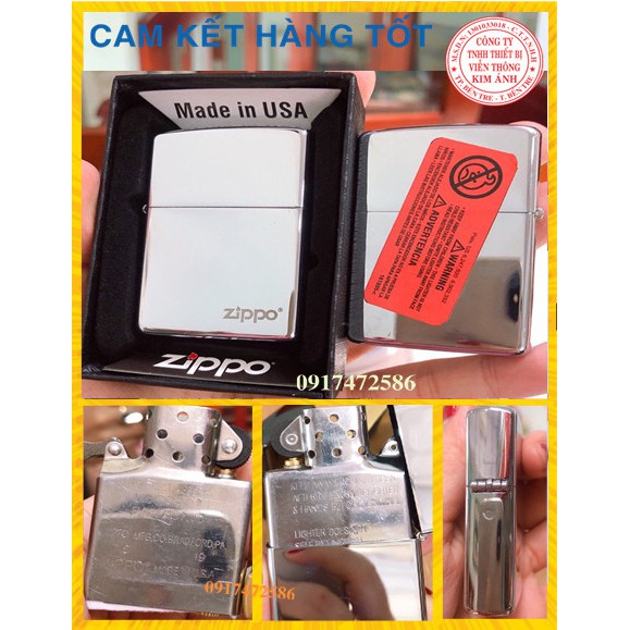VỎ BẬT LỬA Zippo Màu Trắng Bạc Loại Trơn Bóng