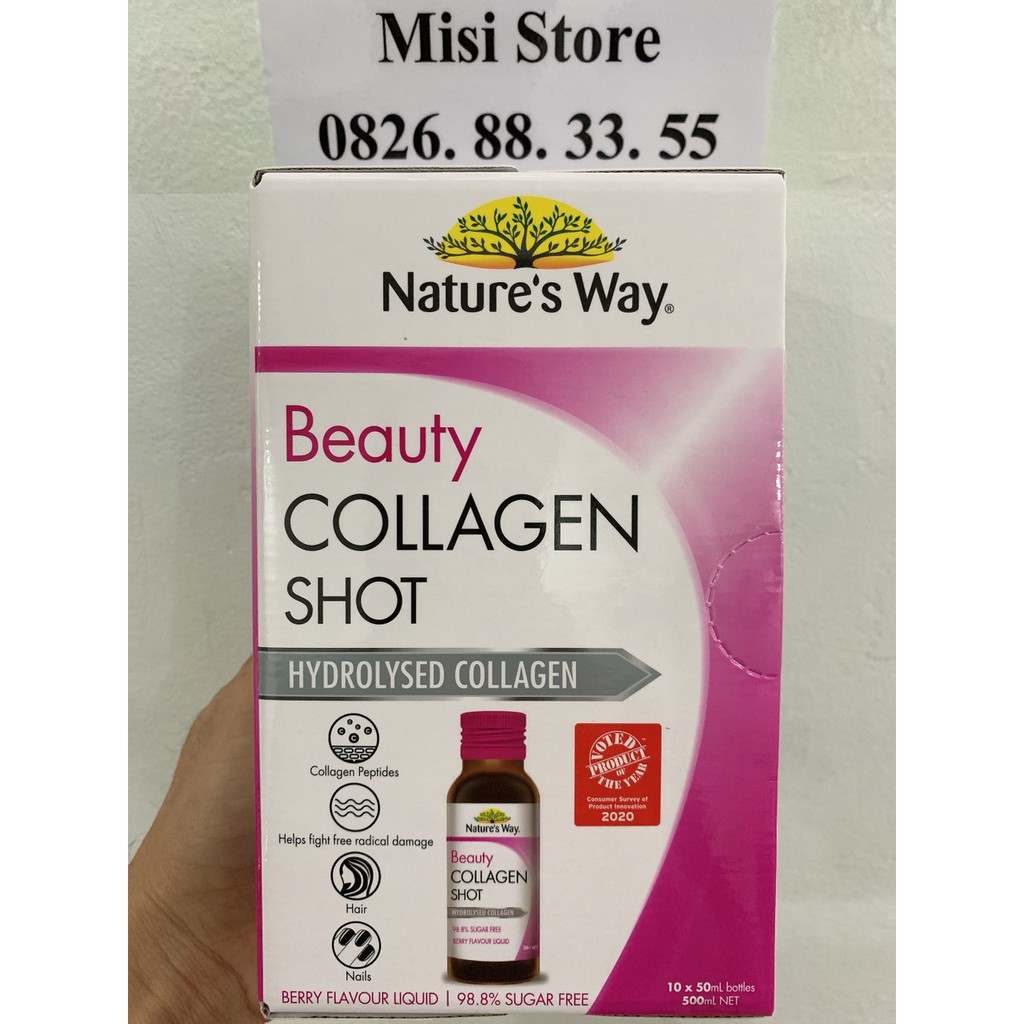 Beauty Collagen Shot, Collagen tươi dạng nước, 10x50ml