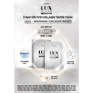 Ủ dịch yến tươi collagen truyền trắng lux soherbs