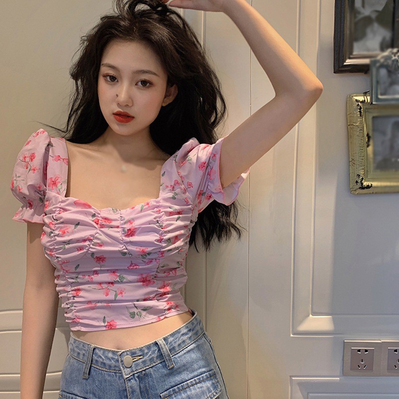 Áo Thun Ngắn Tay In Họa Tiết Xinh Xắn Dành Cho Nữ