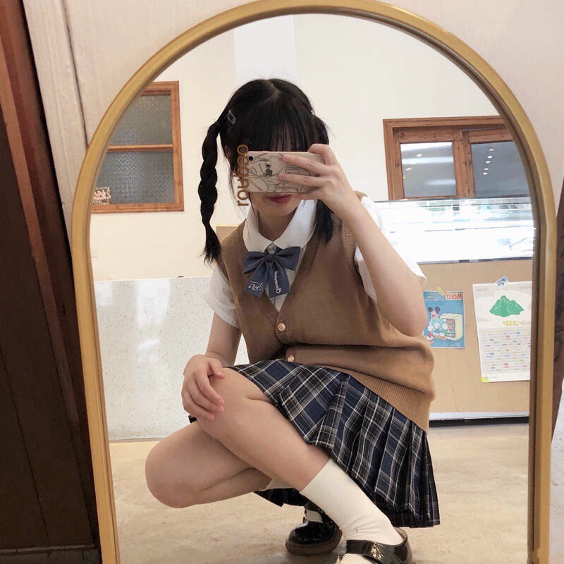YAS0330-Áo cardigan len 3 lỗ JK