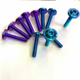 Ốc GR5 Titanium 6 ly 3 phân đầu dù to (M6*30) bắt Baga Wave, Dream, Sonic, Satria, Raider