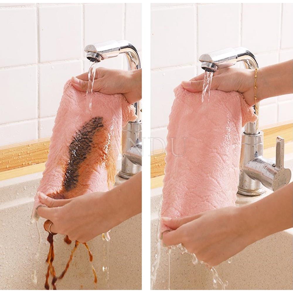 Khăn lau đa năng siêu thấm hút 2 mặt, Khăn lau nhà bếp siêu mềm mịn cực kì tiện lợi