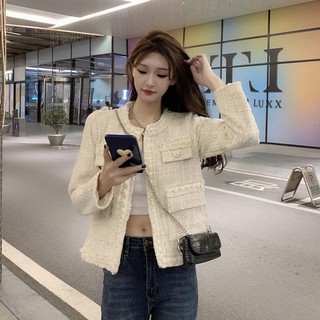 Áo Khoác Dạ Tweed Thiết Kế Mới Kiểu Pháp