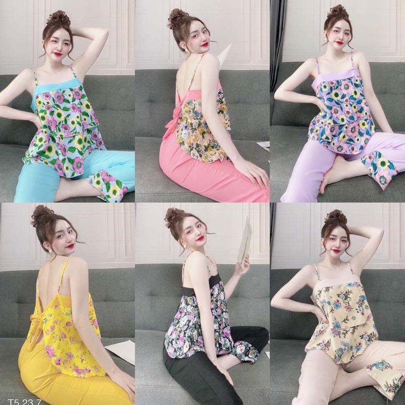 ĐỒ BỘ 2 DÂY CỘT NƠ PHÍA SAU