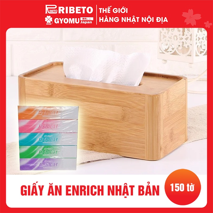 (5 Hộp ) Giấy ăn Enrich 150 tờ Nhật Bản