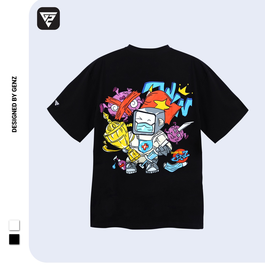 Áo thun tay lỡ GENZ phông unisex nam nữ cotton oversize form rộng Việt Nam chiến thắng
