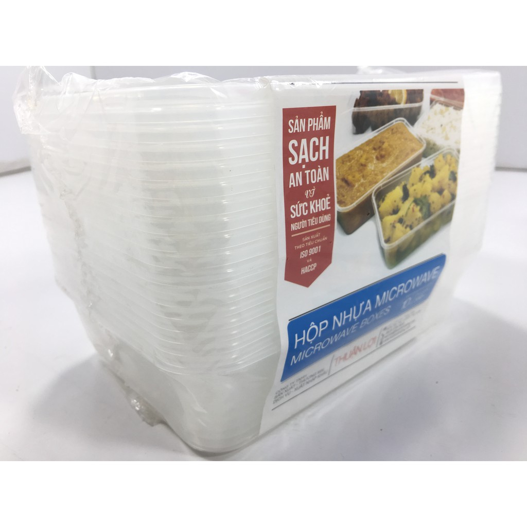 10 hộp nhựa đựng và bảo quản thực phẩm microwave thuận lợi 550ml/650ml | BigBuy360 - bigbuy360.vn