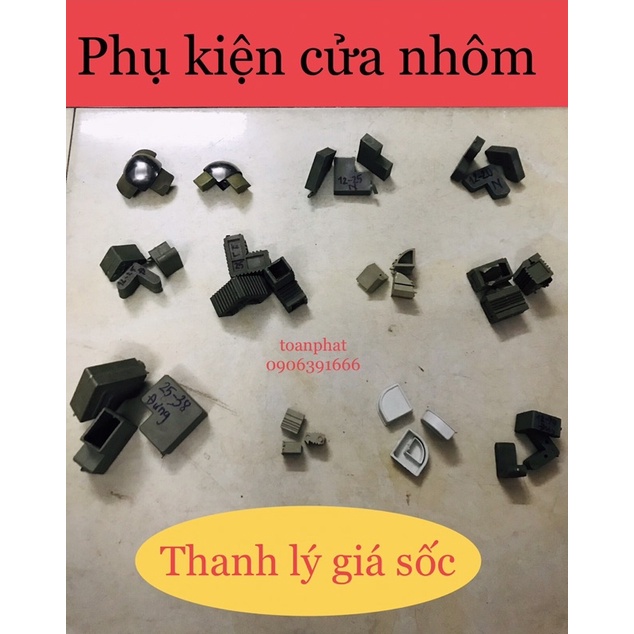 Phụ kiện cửa nhôm ke nhựa bắt góc nhôm có đủ loại