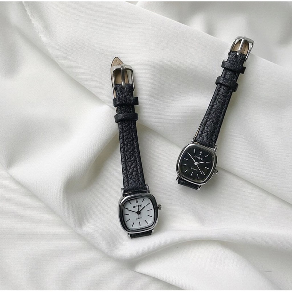 Đồng hồ nữ thời trang RATE mặt vuông dây da kiểu dáng Vintage nhỏ xinh DHV1 LOUSMORE | WebRaoVat - webraovat.net.vn