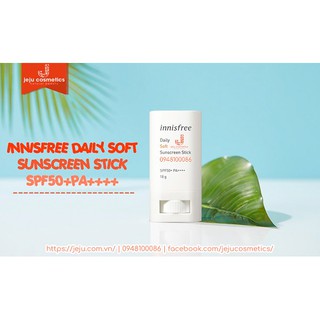Kem Chống Nắng Dưỡng Ẩm Innisfree Daily Soft Sunscreen Stick (Dạng Thỏi)