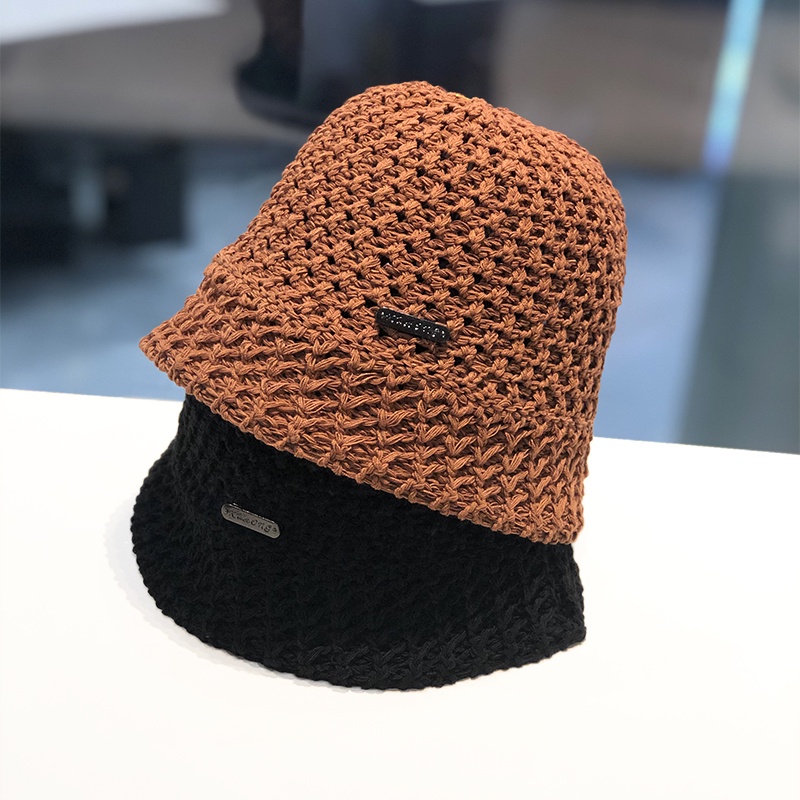 Mũ Bucket Dệt Kim Hở Lỗ Phong Cách Hàn Quốc Thời Trang Xuân Hè Cho Nữ