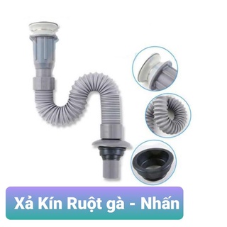 Xả lavabo ruột gà - xả Kín nhấn
