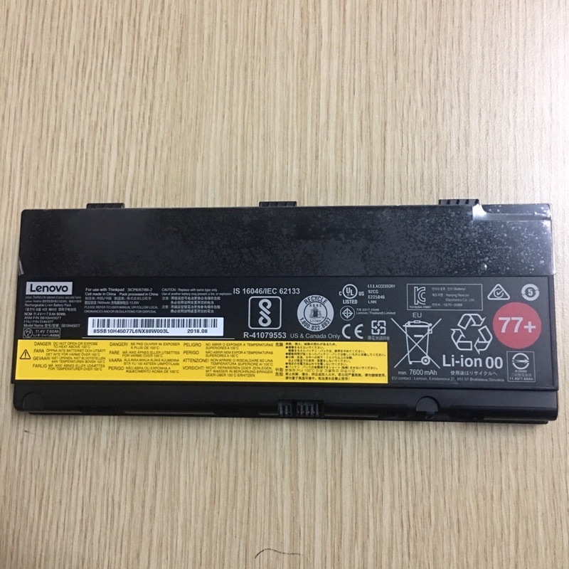 ⚡ Pin Laptop Lenovo (Original)90Wh Thinkpad P50 P51 P52 77+ Battery