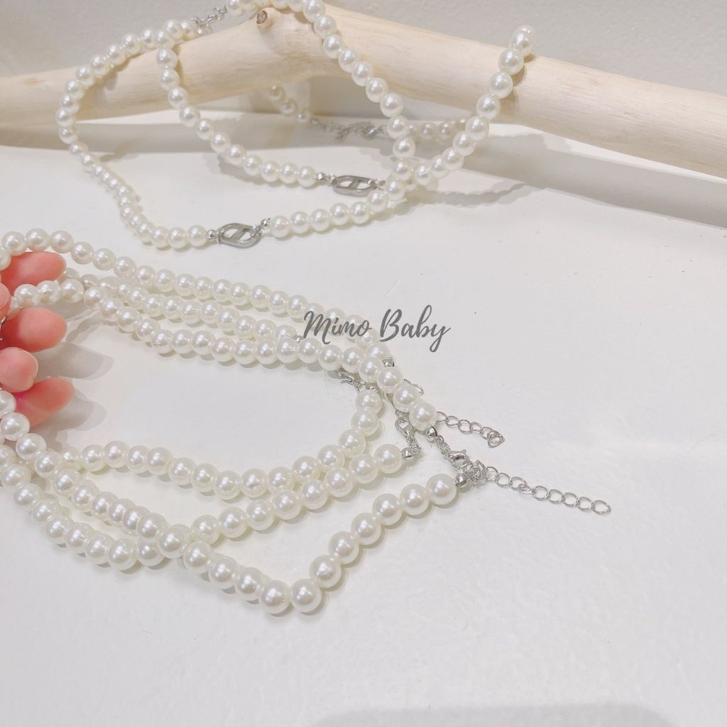 Vòng cổ chocker vòng ngọc trai nhân tạo cho nữ và bé gái KT23 Mimo baby