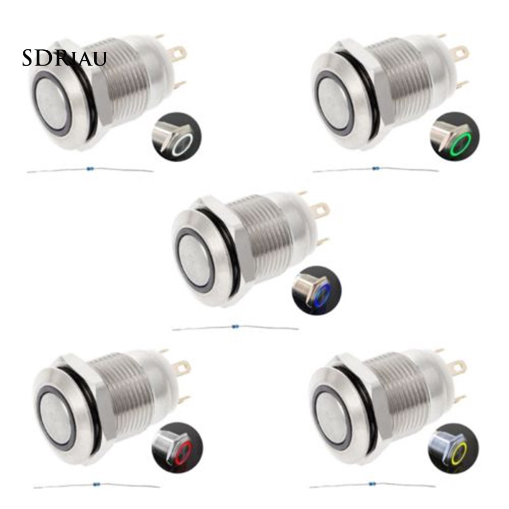 ✔Nút Nhấn Bật Tắt Đèn LED 12mm 3A / 220V DC