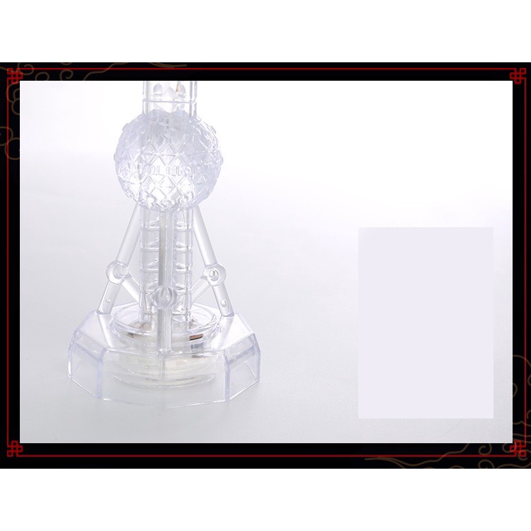 Tháp trang trí phát sáng, tháp quảng châu, tháp Oriental Pearl mô hình tuyệt đẹp, Trang Trí Decor