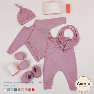 Set Newborn cài chéo Cookie_ Đồ sơ sinh cho bé