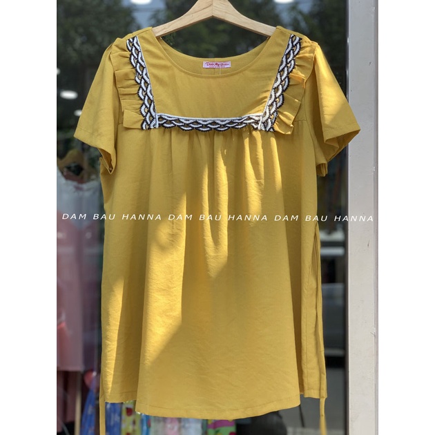 FREE SIZE 70-100KG Áo bầu công sở big size dễ thương vải cao cấp thoáng mát không xù không nhăn thấm mồ hôi