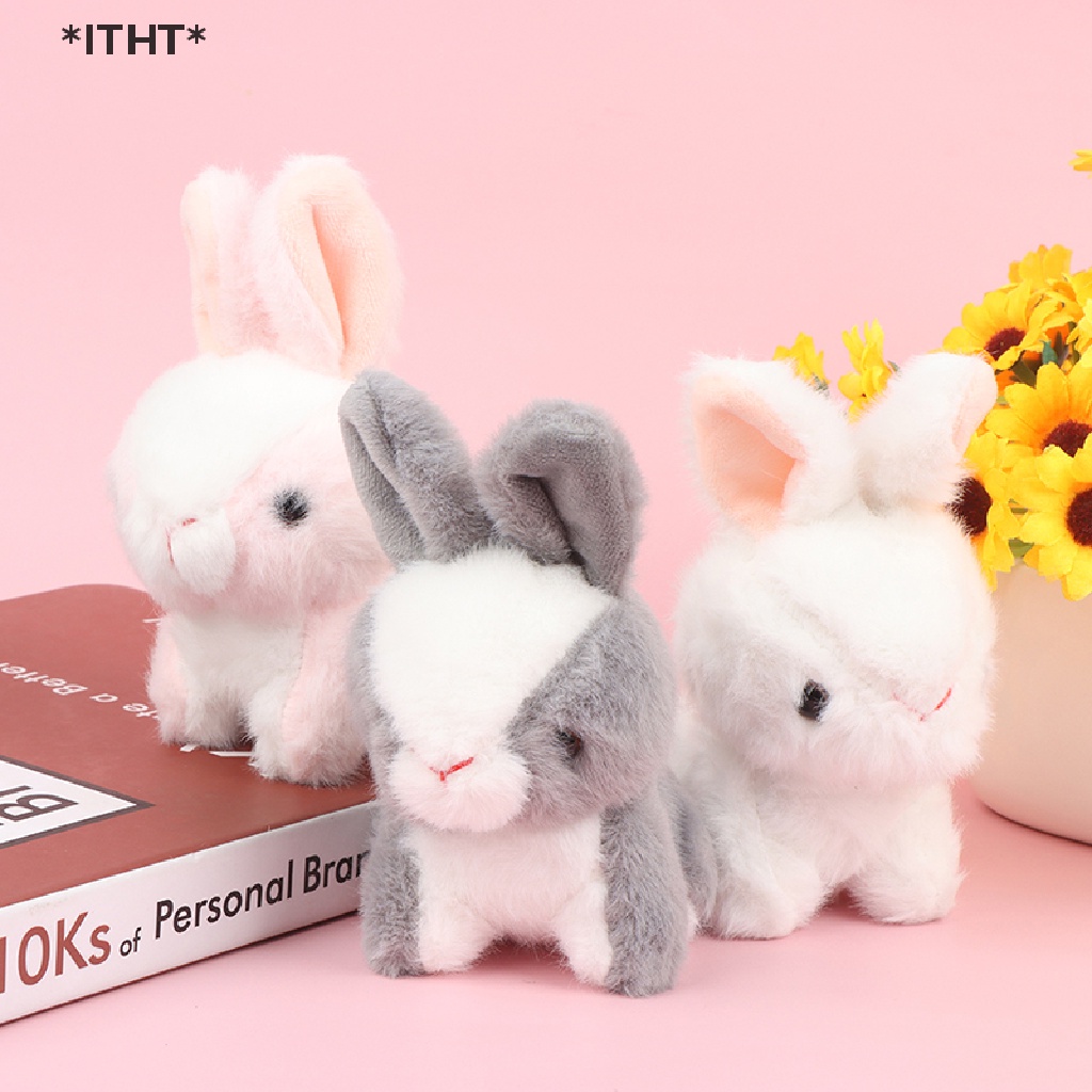 1 Thỏ Nhồi Bông Mềm Mại Kích Thước 14CM Trang Trí Bó Hoa / Búp Bê