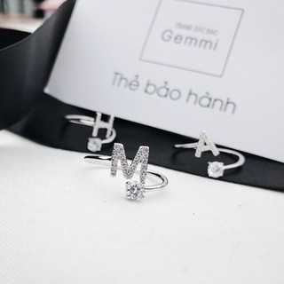  Nhẫn Chữ cái Bạc Italy cho Nữ 
