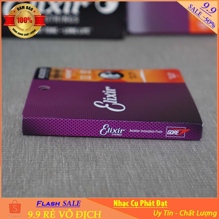 Bộ dây đàn guitar acoustic Elixer cỡ 11 l Cam kết chính hãng Mỹ USA