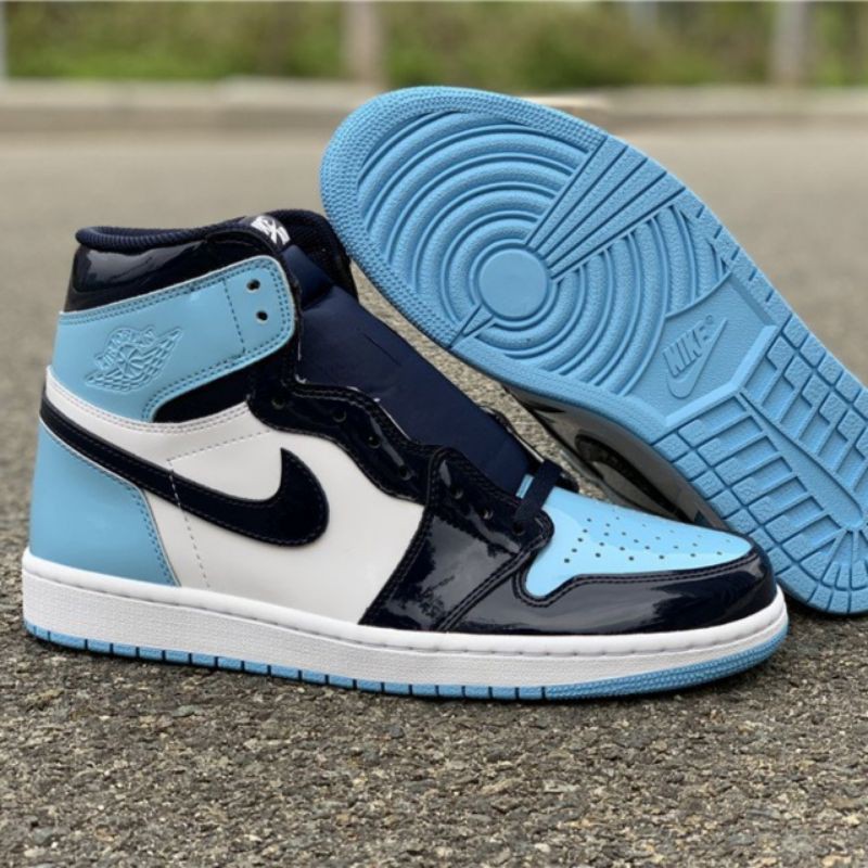 [Ảnh thật] giầy thể thao Jordan 1 xanh bóng đen cổ cao thời trang nam nữ | BigBuy360 - bigbuy360.vn