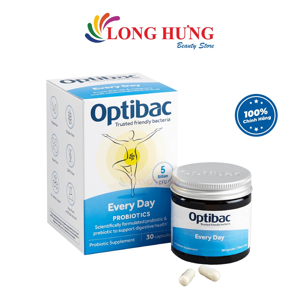 Men vi sinh OptiBac Probiotics For Every Day tăng cường và duy trì sức khỏe (30 viên)