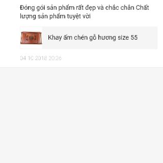 Khay ấm chén gỗ hương size 55