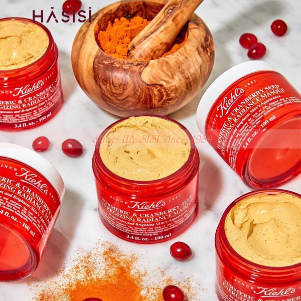 Mặt Nạ Nghệ&amp;Nam Việt Quất Cung Cấp Năng Lượng Làm Sáng Da KIEHL’S TUMERIC &amp; CRANBERRY SEED ENERGIZING RADIAN MASQUE 14ml