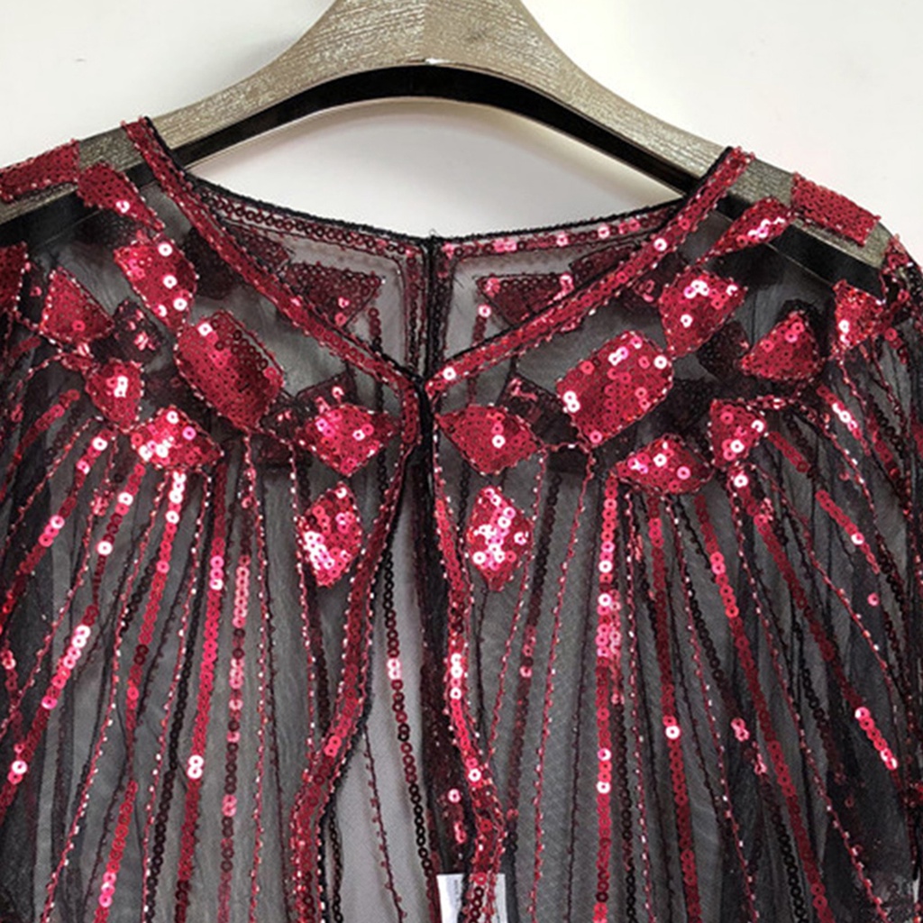 Khăn Choàng Ren Đính Hạt Lấp Lánh Thời Trang Cho Nữ