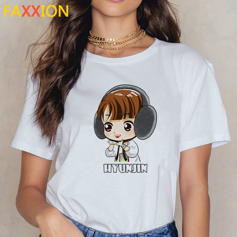 Áo Thun In Chữ Stray Kids Cỡ Lớn Phong Cách harajuku Đáng Yêu Cho Nữ