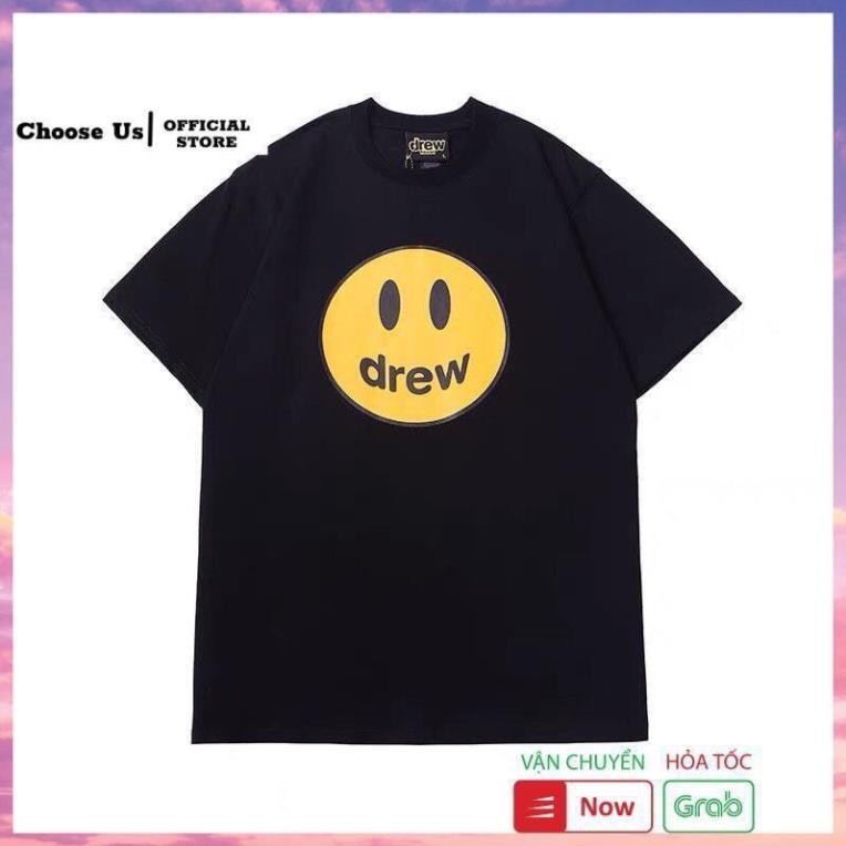 Áo thun form rộng drew vải cotton, tay lỡ unisex dáng dài Choose Us CA008  ྇